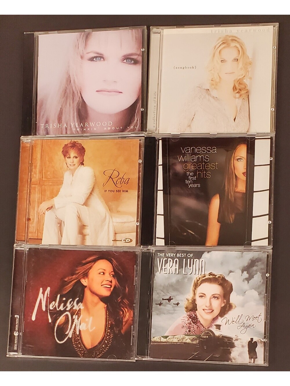 6 Country Music CDs: Trisha Yearwood, Reba McEntire, Vanessa Williams+ VG